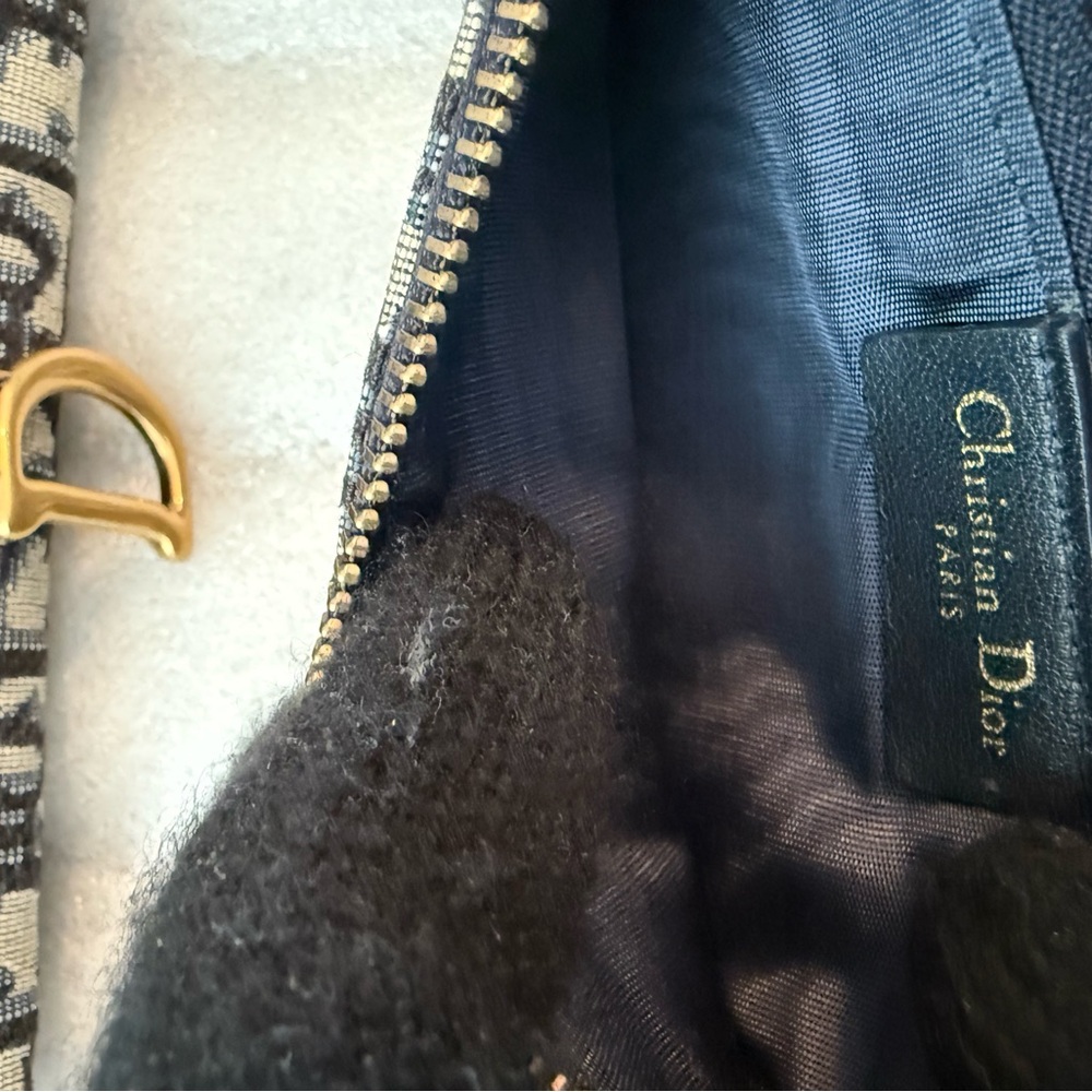 SOLD 🎉 Blue Christian Dior Oblique Jacquard Saddle Pouch with Chain WOC - Picture 14 of 14